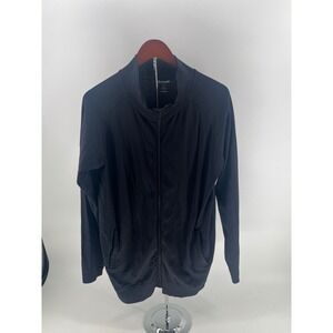 dbmove Athletic Zip Up Jacket Black Women's XL Full Zip Workout Activewear